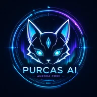 Логотип Purcas AI — Aurora Core